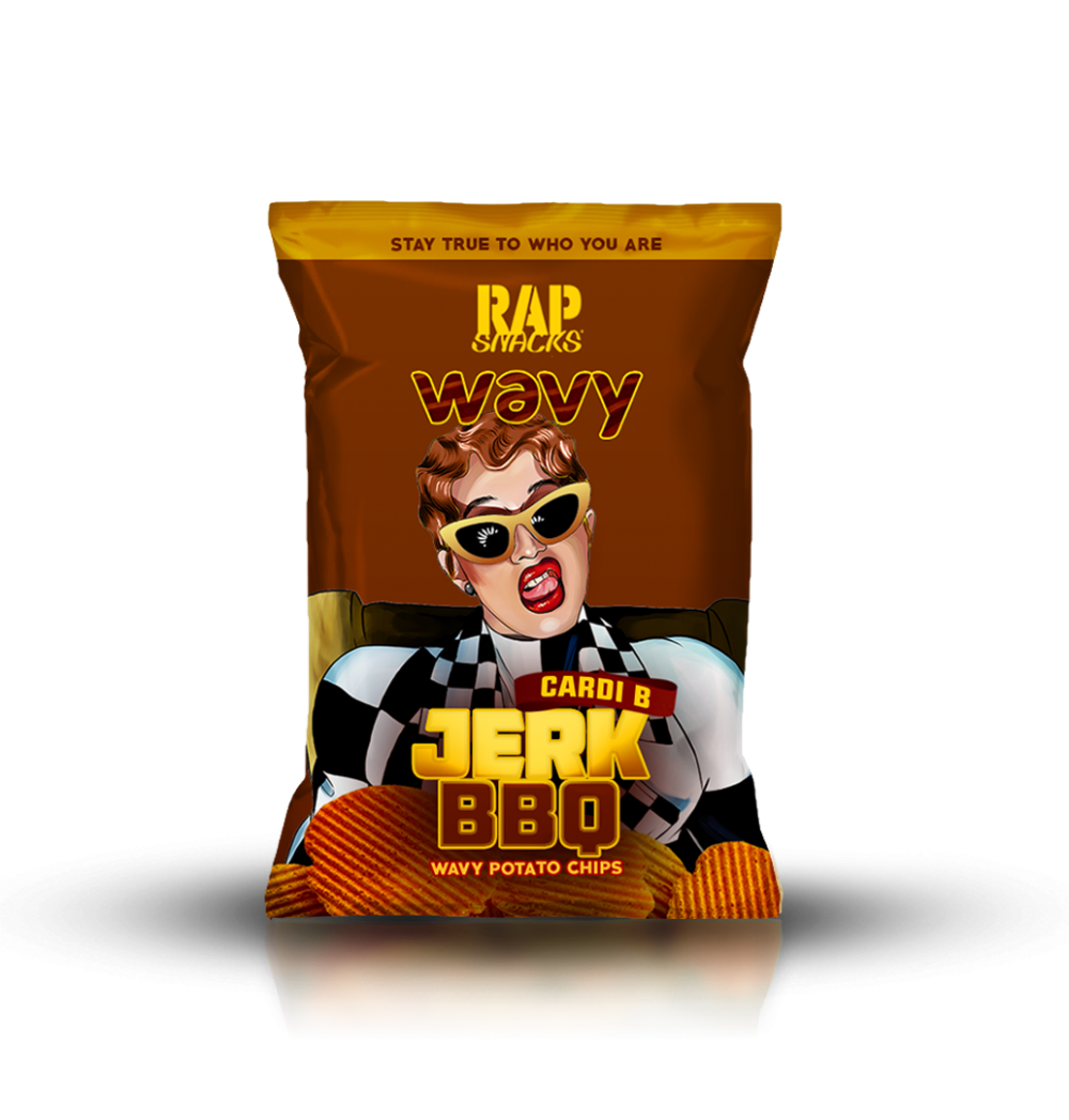 Rap Snacks Wavy Cardi B Jerk BBQ 2.75 Salts Chips Pretzle