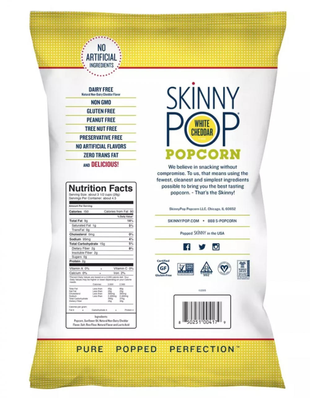 Skinnypop sales white cheddar