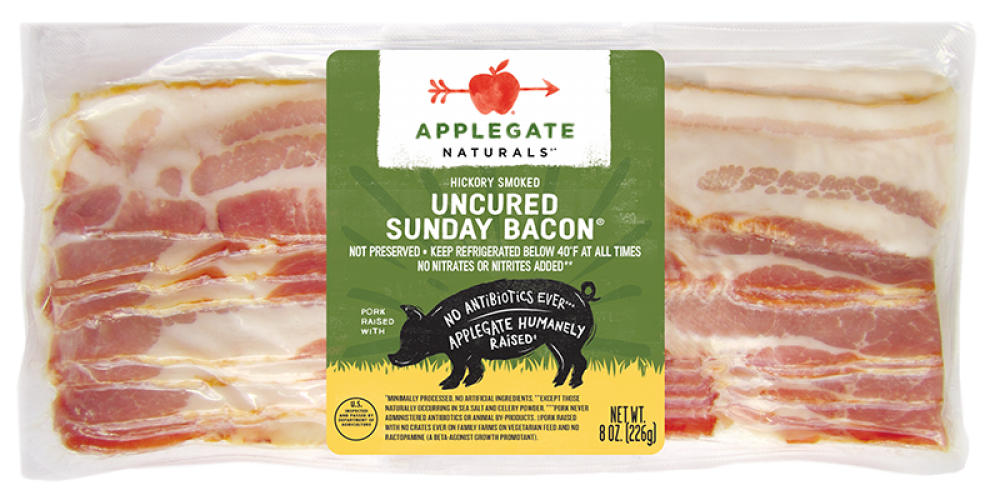 Applegate Naturals Uncured Sunday Bacon 8oz Breakfast