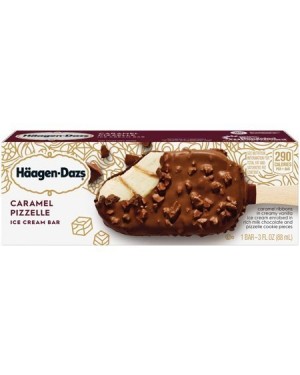 Haagen Dazs Carmel Pizzelle Ice Cream Bar 3oz