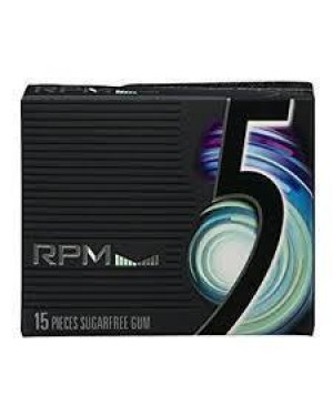 Five 5 Gum RPM Mint Sugarfree Gum, single pack