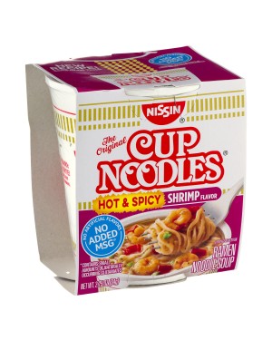 Nissin Cup Noodles Hot & Spicy Shrimp 2.25oz